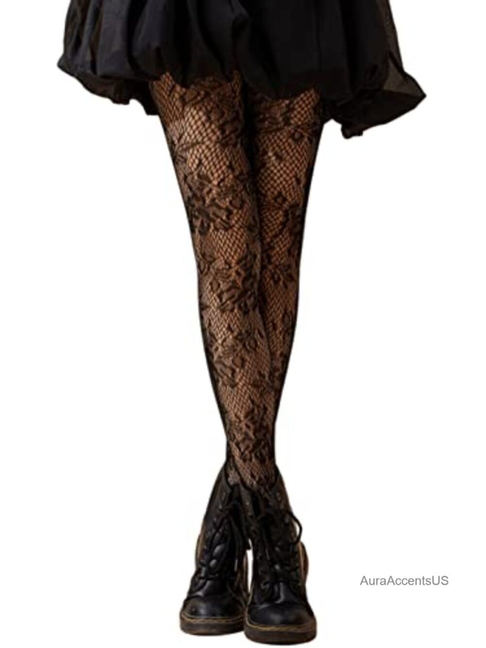 Patterned Fishnet Tights High Waist Pantyhose Control Top Sheer Stockings